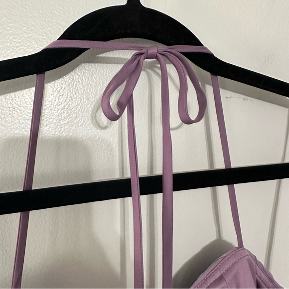 NWT Amsale Crinkle Silk‎ Chiffon Halter Dress Size 14 - Picture 6 of 8